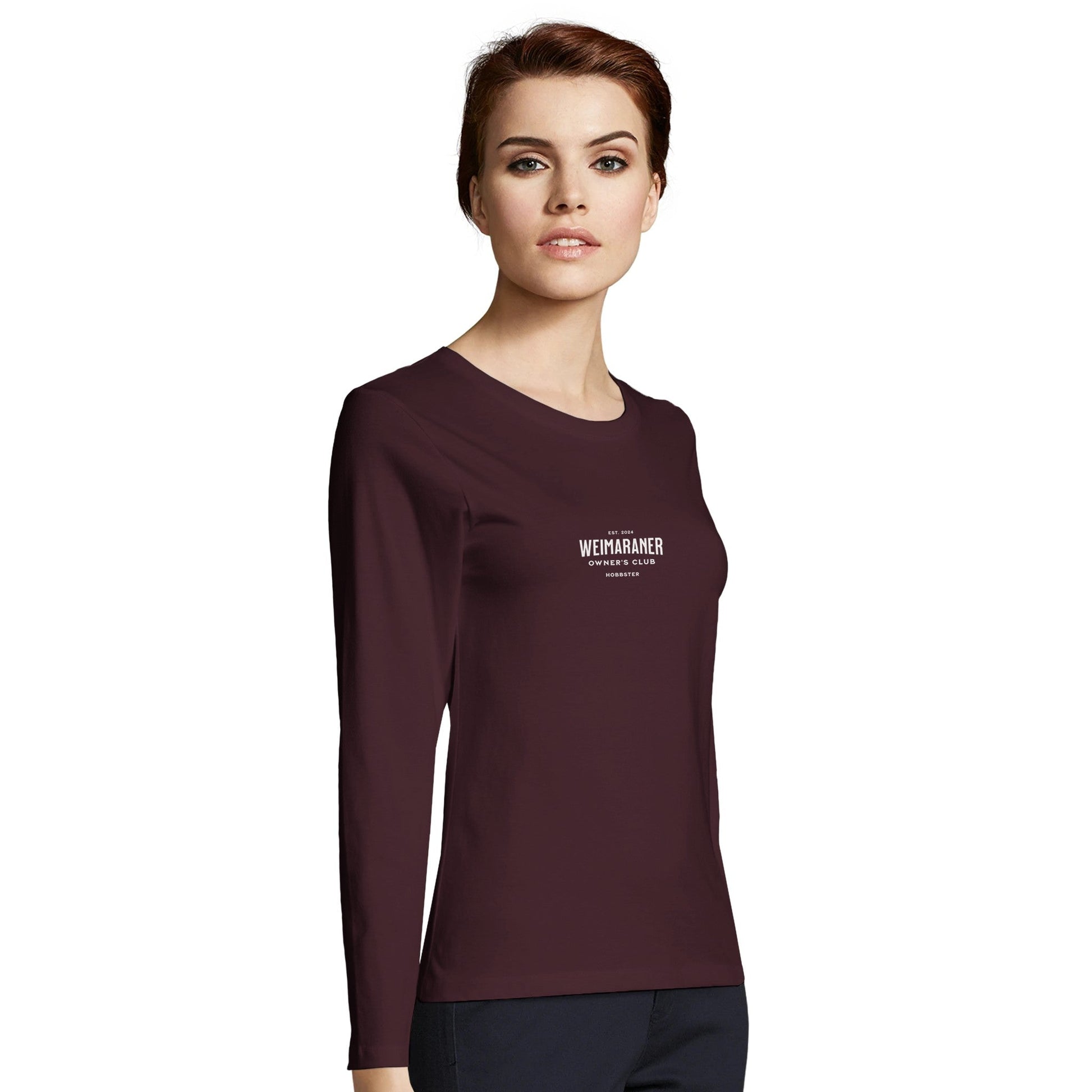 Women's Long Sleeve Fitted T-shirt | Weimaraner Owner's Club - Hobbster