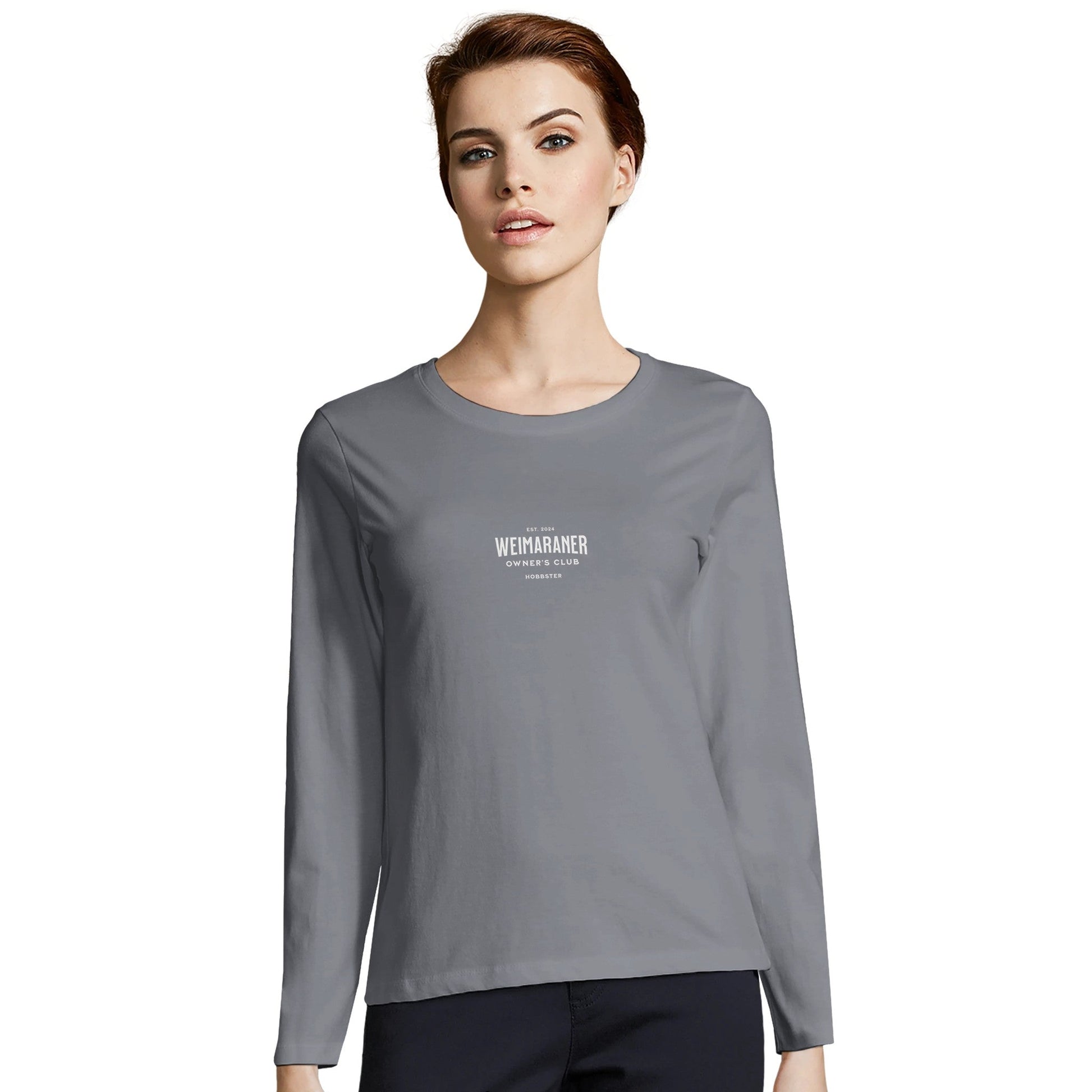 Women's Long Sleeve Fitted T-shirt | Weimaraner Owner's Club - Hobbster