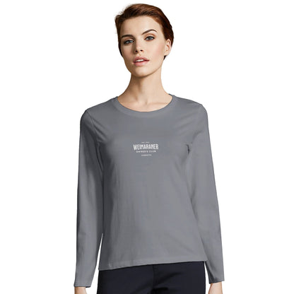Women's Long Sleeve Fitted T-shirt | Weimaraner Owner's Club - Hobbster