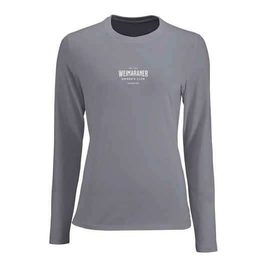 Women's Long Sleeve Fitted T-shirt | Weimaraner Owner's Club - Hobbster