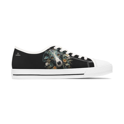 Women's Low-Top Trainers featuring Greyhound Paper Quilling Effect Design - Hobbster