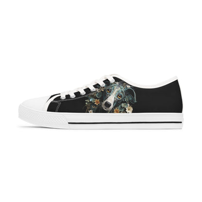 Women's Low-Top Trainers featuring Greyhound Paper Quilling Effect Design - Hobbster