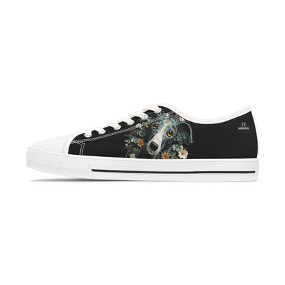 Women's Low-Top Trainers featuring Greyhound Paper Quilling Effect Design - Hobbster