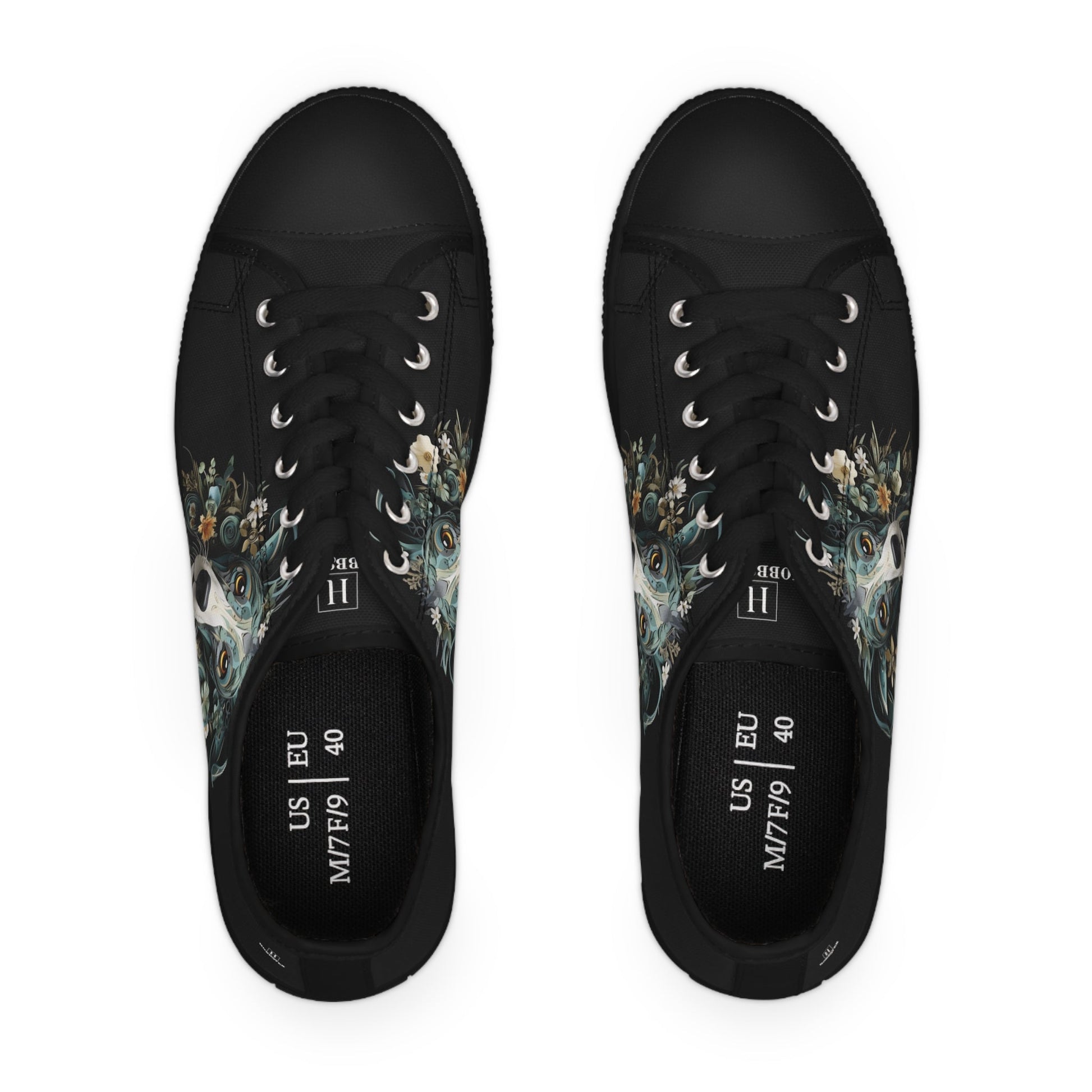 Women's Low-Top Trainers featuring Greyhound Paper Quilling Effect Design - Hobbster