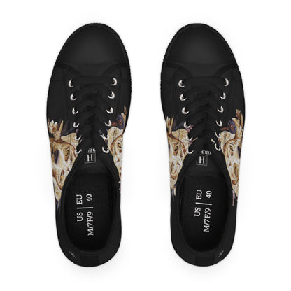 Women's Low-Top Trainers featuring Labrador Paper Quilling Effect Design - Hobbster
