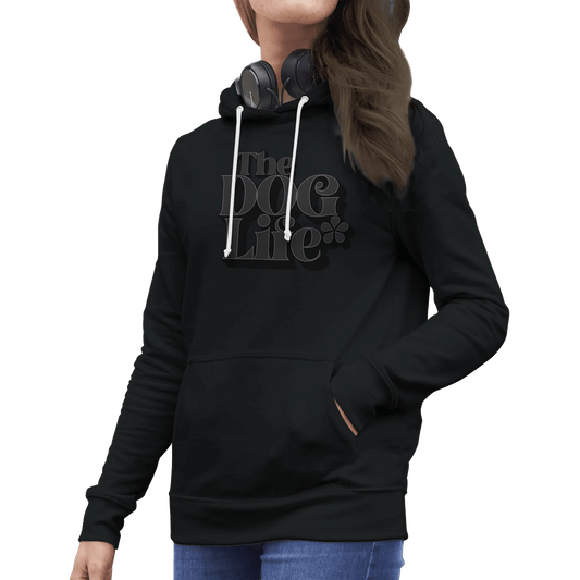 Women's Pullover Hoodie Black | The Dog Life - Hobbster